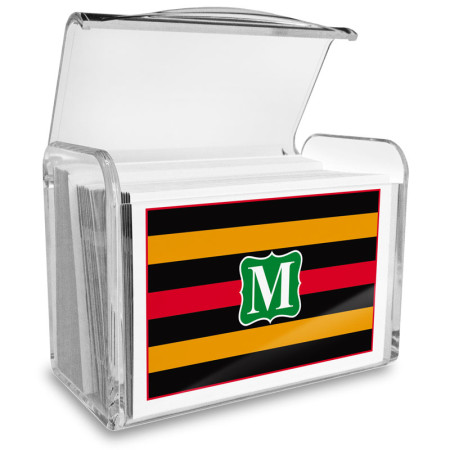 Monogram Fold Over Note Cards 12 with Acrylic Holder