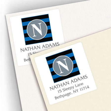 Monogram Square Address Labels 3