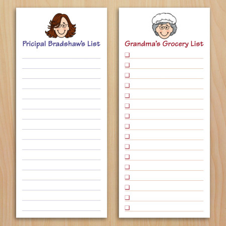 Caricature To-Do Pads with Magnets