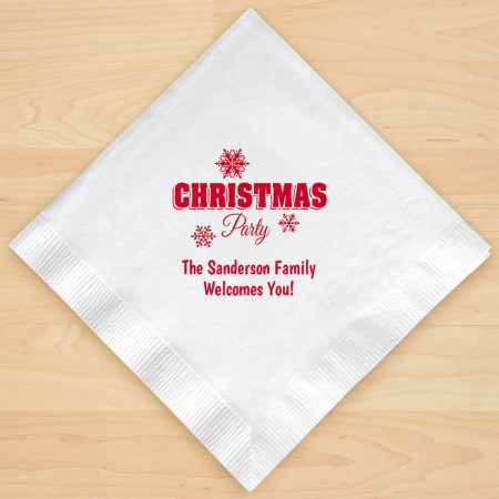 Christmas Napkin Design 11 Personalized Christmas Lunch-Dinner Napkins