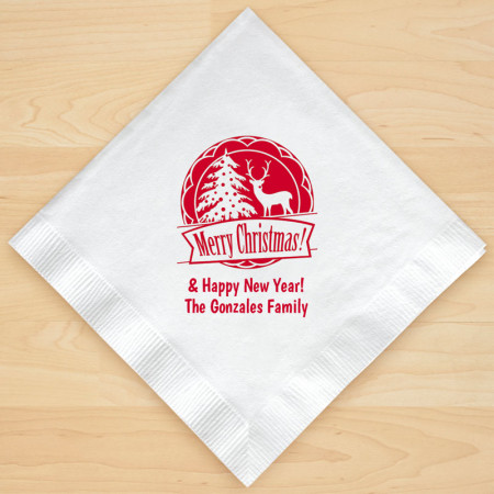 Christmas Napkin Design 14 Personalized Christmas Lunch-Dinner Napkins