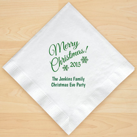 Christmas Napkin Design 16 Personalized Christmas Lunch-Dinner Napkins