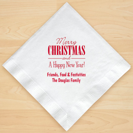Christmas Napkin Design 20 Personalized Christmas Lunch-Dinner Napkins