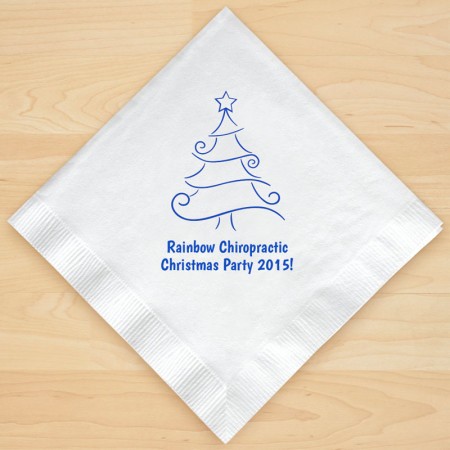 Christmas Tree Design 9 Personalized Christmas Lunch-Dinner Napkins
