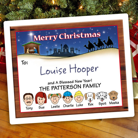 Nativity Christmas Gift Label