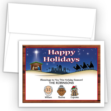 Nativity Happy Holiday Fold Note