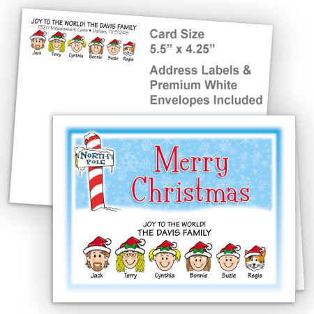 North Pole Merry Christmas Fold Note Set