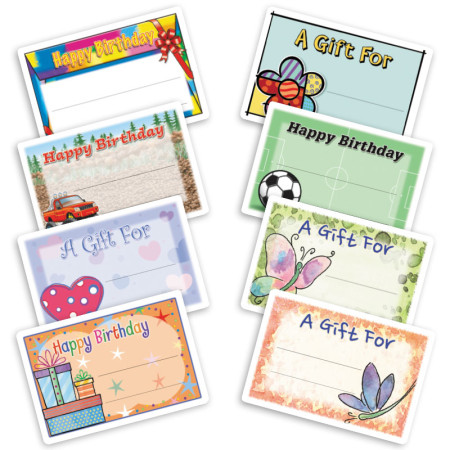 Large Birthday Gift Labels