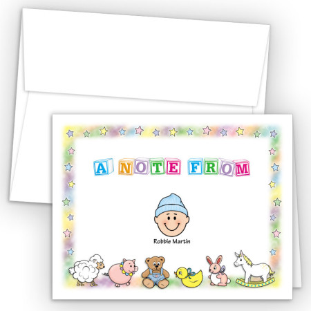 Nursery Foldover Family Note Card