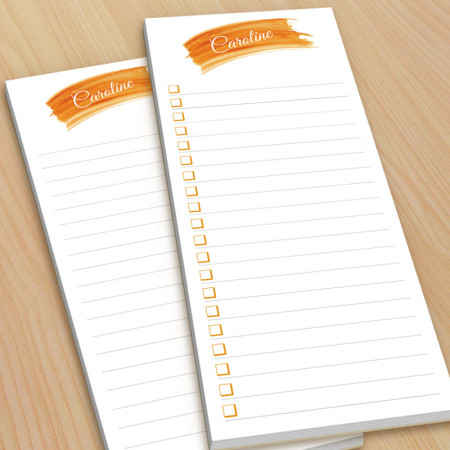 Orange Watercolor To-Do Pads - with magnets