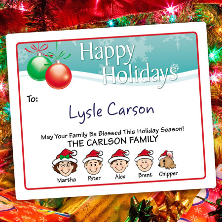 Ornaments 2 Holiday Gift Label