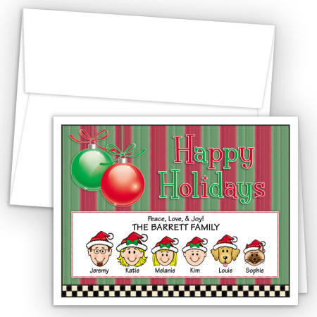 Ornaments 3 Happy Holiday Fold Note