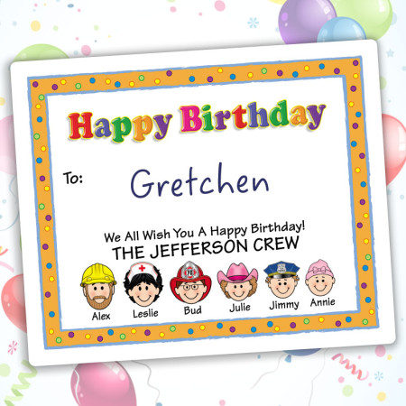 Party Happy Birthday Gift Label