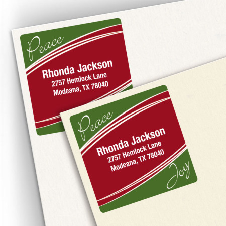 Peace Joy Square Address Labels