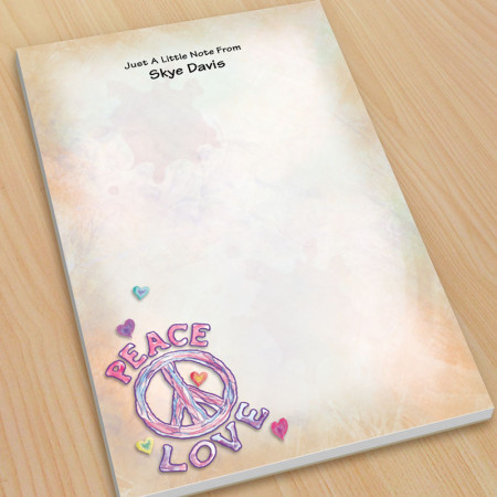 Peace Love Large Note Pads