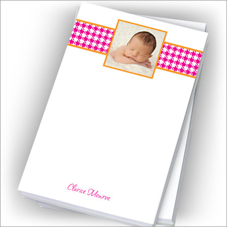 Pink Houndstooth Photo Pads - 4" x 6"