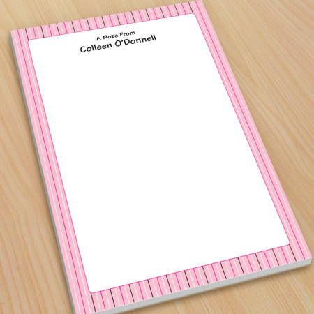 Pink Stripes Large Note Pads