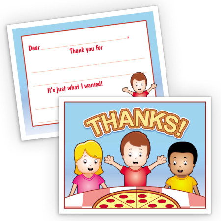 Pizza Fill-In Thank You Cards