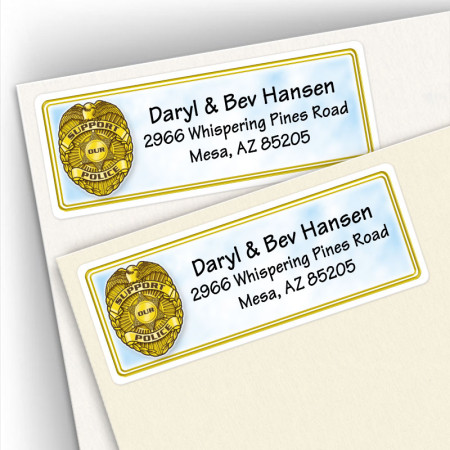 Police Badge Address Labels
