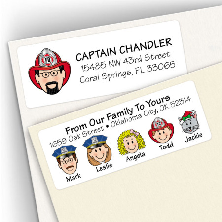 Police & Fireman Address Labels