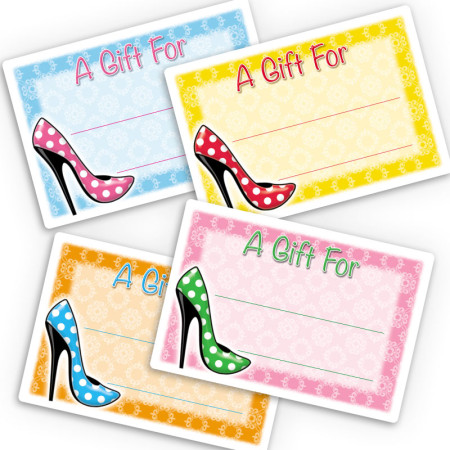 Polka Dot High Heels Gift Labels