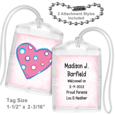 Polkadot Heart Mini Tag