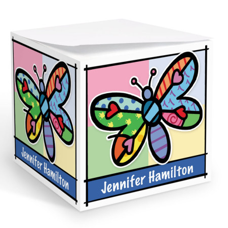 Pop Art Dragonfly Memo Cube
