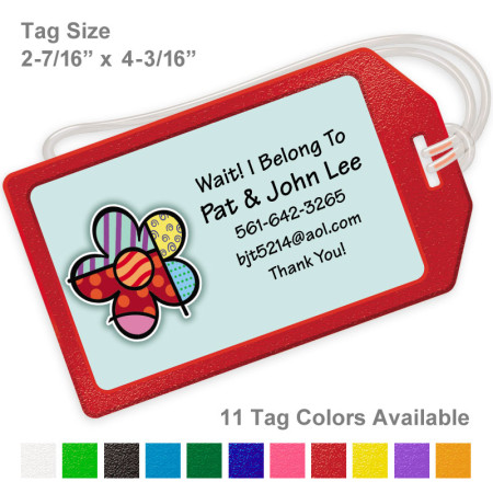 Pop Art Flower Luggage Tag