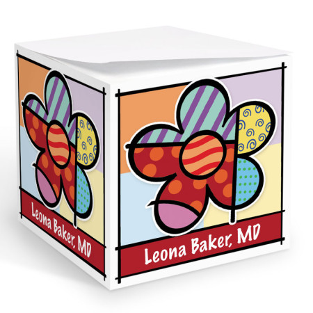 Pop Art Flower Memo Cube