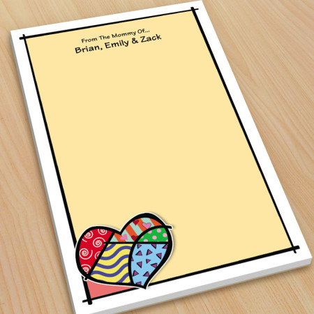 Pop Art Heart Large Note Pads