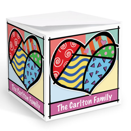 Pop Art Heart Memo Cube