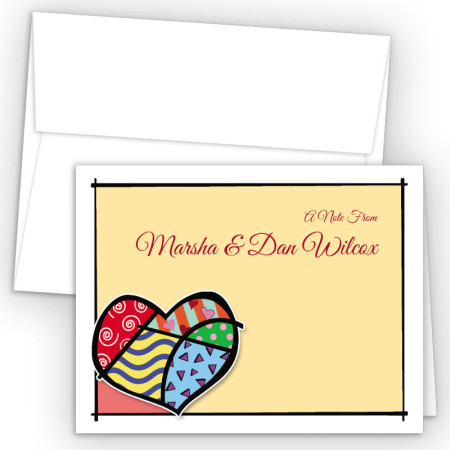 Pop Art Heart Note Card