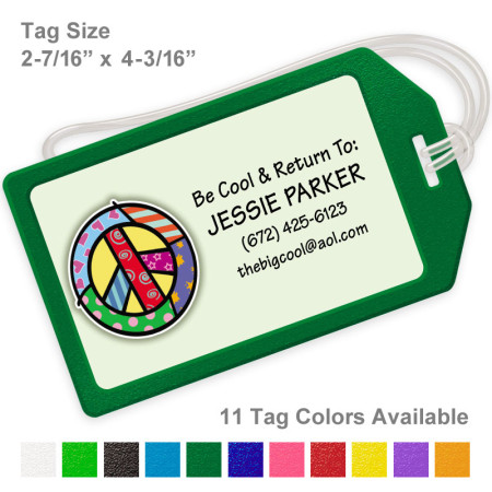 Pop Art Peace Luggage Tag