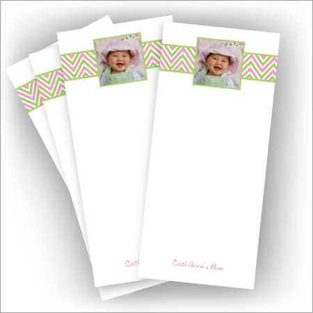 Preppy Chevron Photo Pads - 3.5" x 8"