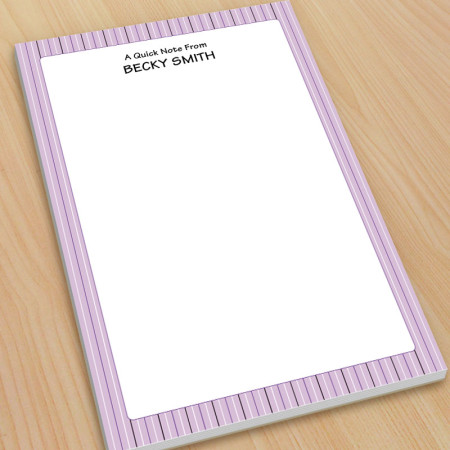 Purple Stripes Large Note Pads