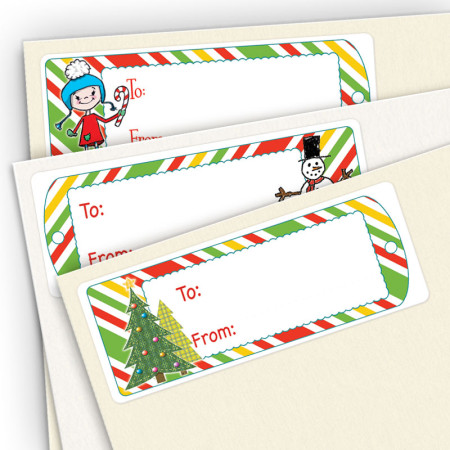 Merry Christmas Gift Tag Labels