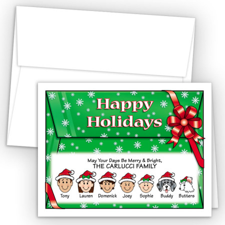 Red Bow Happy Holiday Fold Note