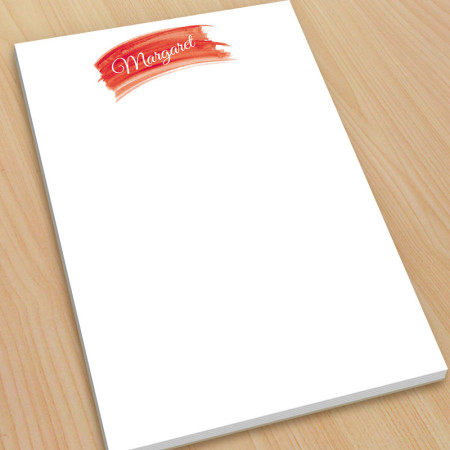 Red Watercolor Large Note Pads