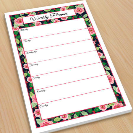 Rose Pattern Organizer Pads