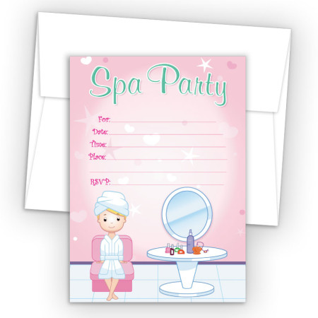 Salon Girl 1 Fill-In Birthday Party Invitations
