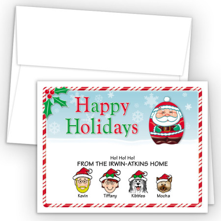 Santa Happy Holiday Fold Note