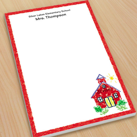 Schoolhouse Teacher Large Note Pads