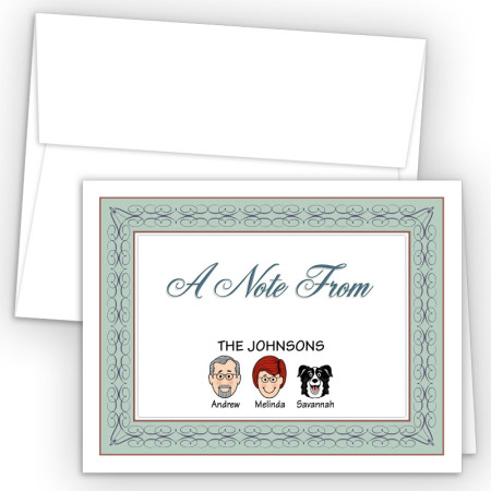 Seabreeze Foldover Family Note Card