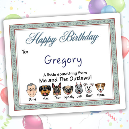 Seabreeze Happy Birthday Gift Label