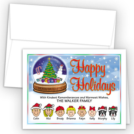 Snow Globe Happy Holiday Fold Note