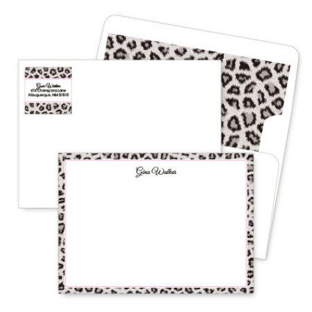 Snow Leopard Artistic Correspondence Card Ensembles