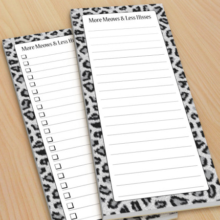 Snow Leopard Pattern To-Do Pads