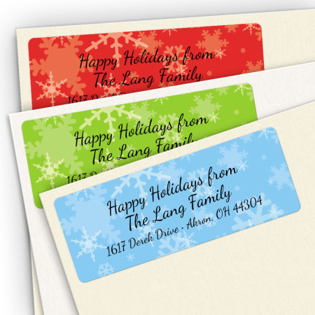 Snowflakes Assortment Pack Address Labels
