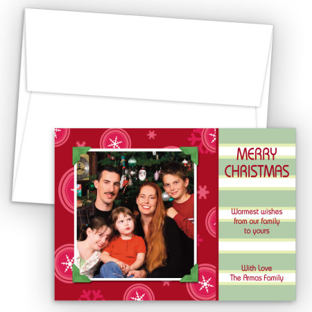 Snowflakes Photo Upload Holiday Card