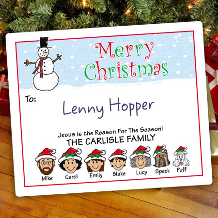 Snowman 3 Christmas Gift Label